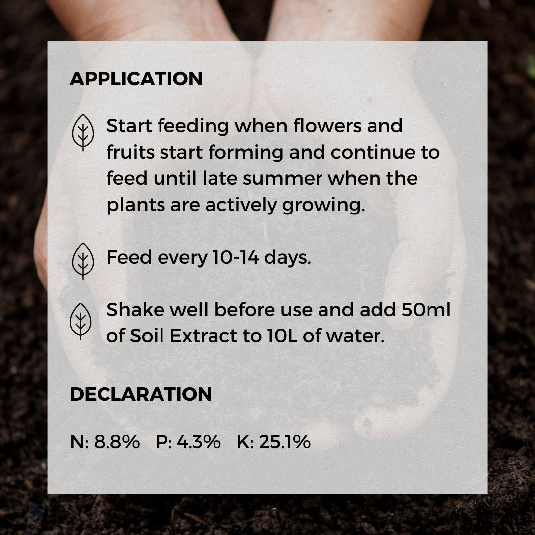 Ecoworm Soil Extract for Tomatoes & Peppers – Organic Worm Castings Fertiliser & Soil Improver 1L (makes 200L)