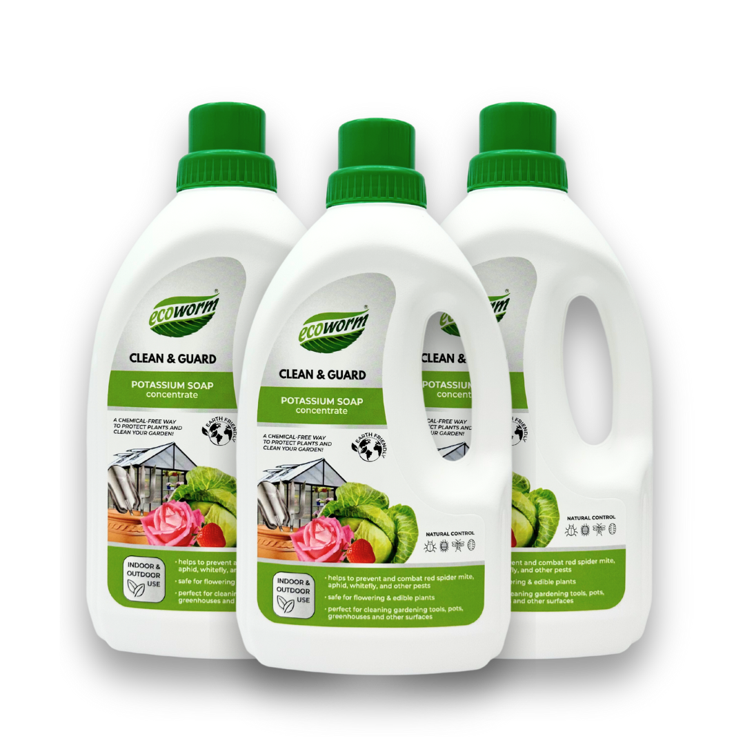 Ecoworm Potassium Soap Concentrate - Organic Horticultural Soap & Natural Bug Spray for Plants 1 L