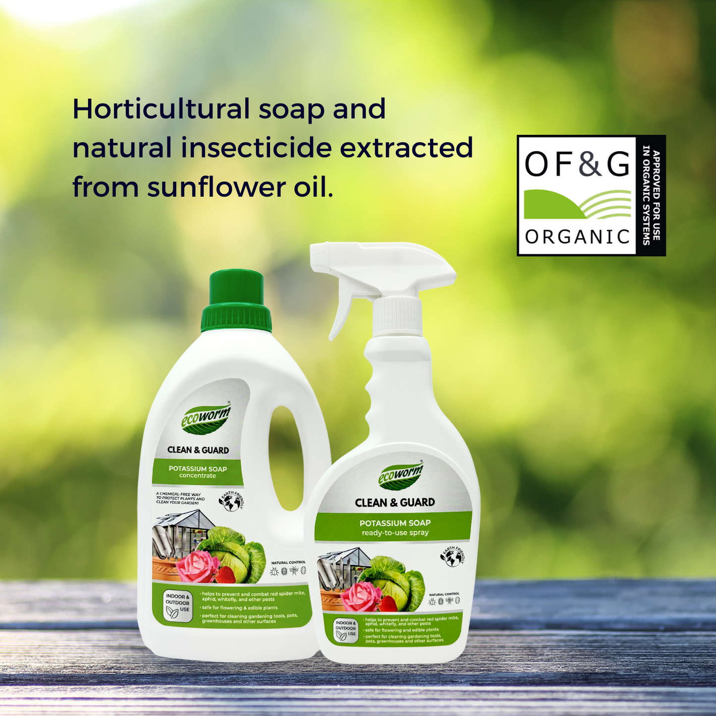 Ecoworm Potassium Soap - Natural Horticultural Soap & Bug Spray – Ready-to-Use 0.5L