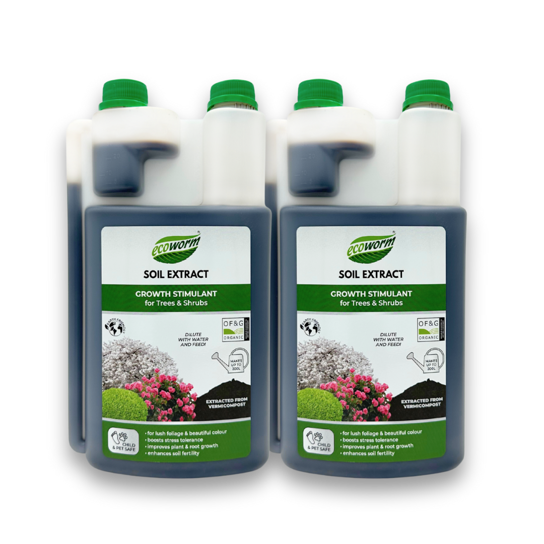 Ecoworm Soil Extract for Trees & Shrubs – Organic Worm Castings Fertiliser & Soil Improver 1L (makes 200L)