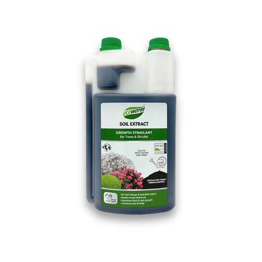 Ecoworm Soil Extract for Trees & Shrubs – Organic Worm Castings Fertiliser & Soil Improver 1L (makes 200L)