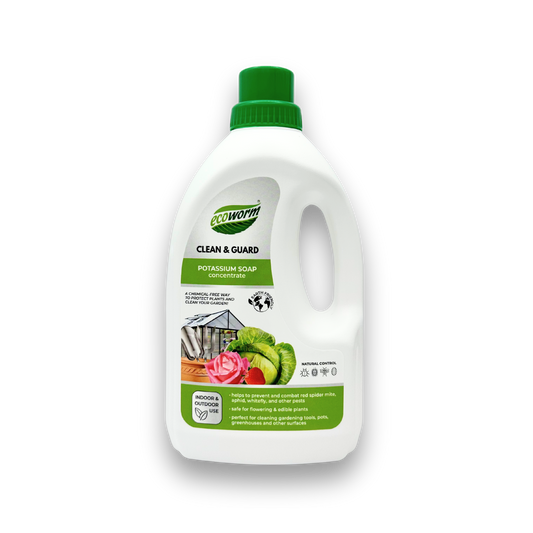 Ecoworm Potassium Soap Concentrate - Organic Horticultural Soap & Natural Bug Spray for Plants 1 L